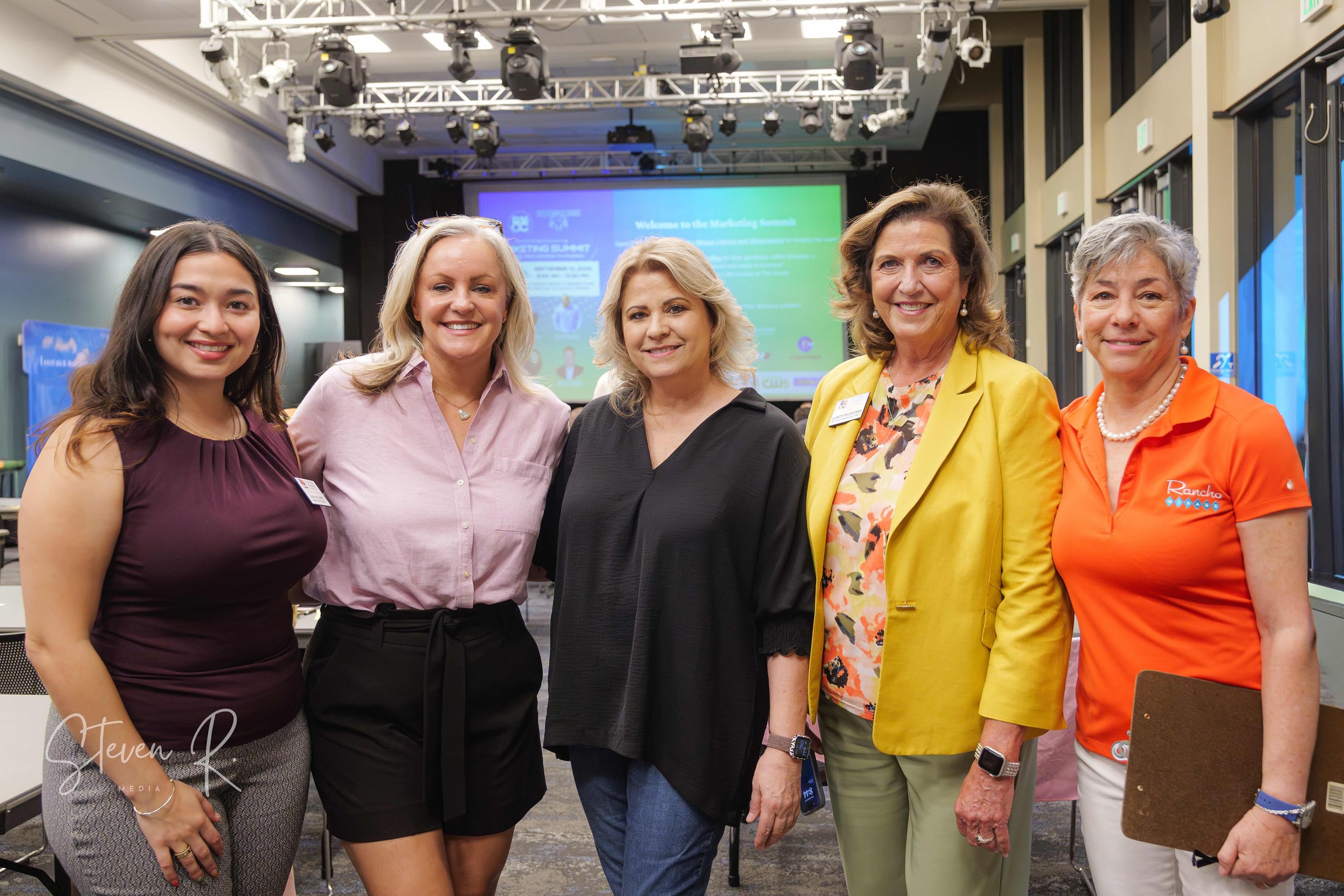 Group of professionals networking at an event