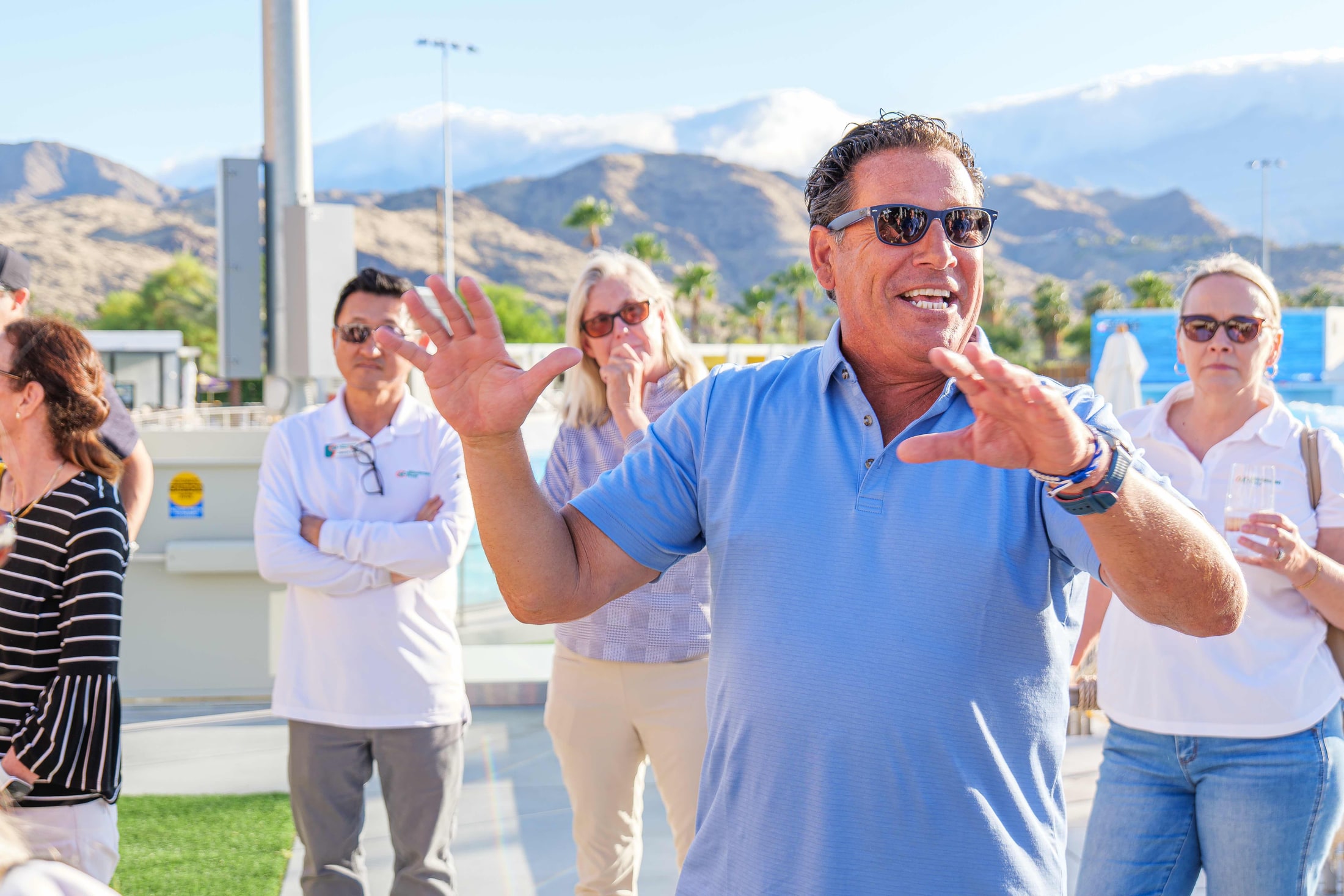 Guests celebrating at a Coachella Valley event, Cathedral City